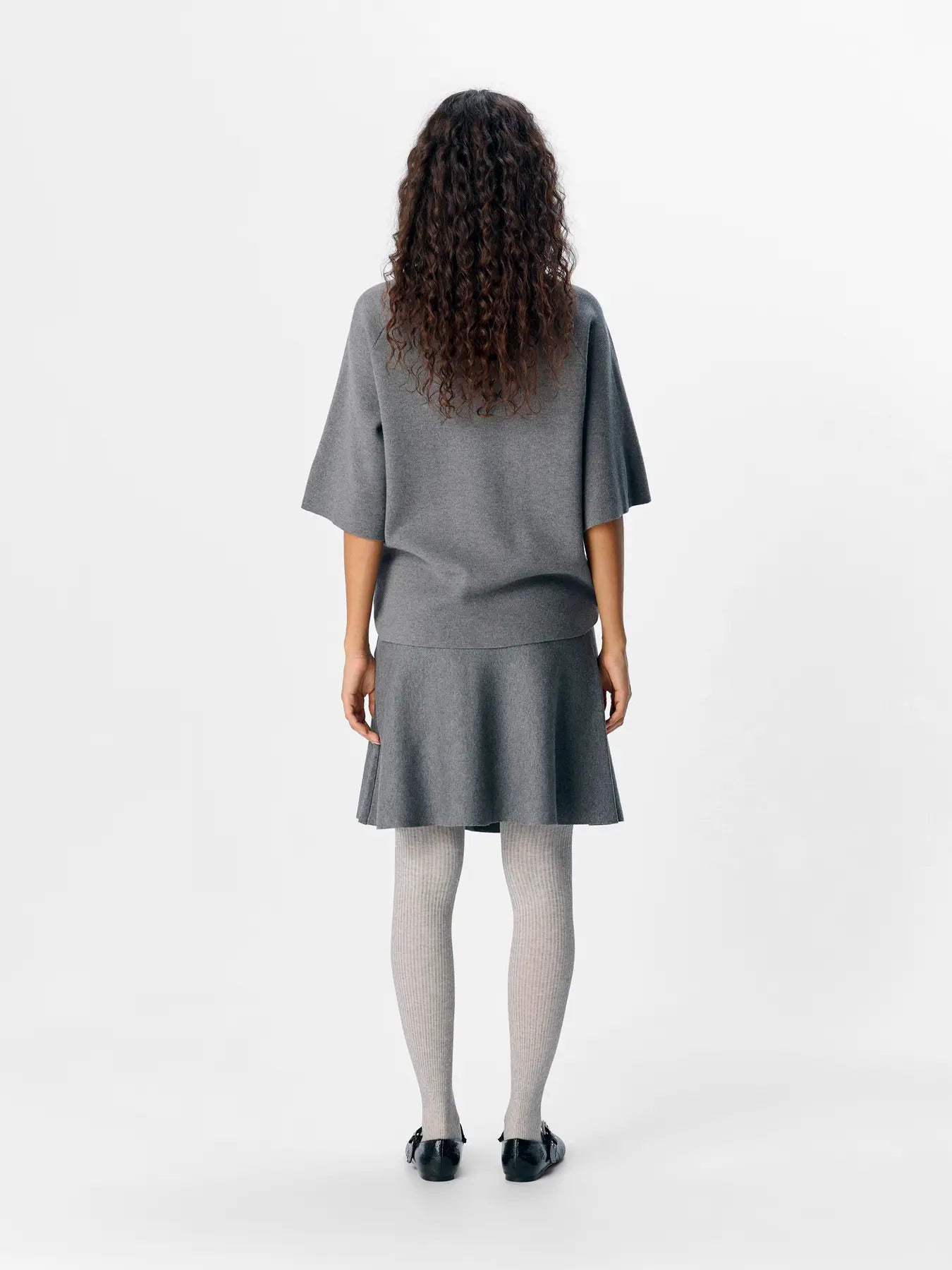 OBJECT OBJREYNARD 2/4 Strik Pullover Medium Grå