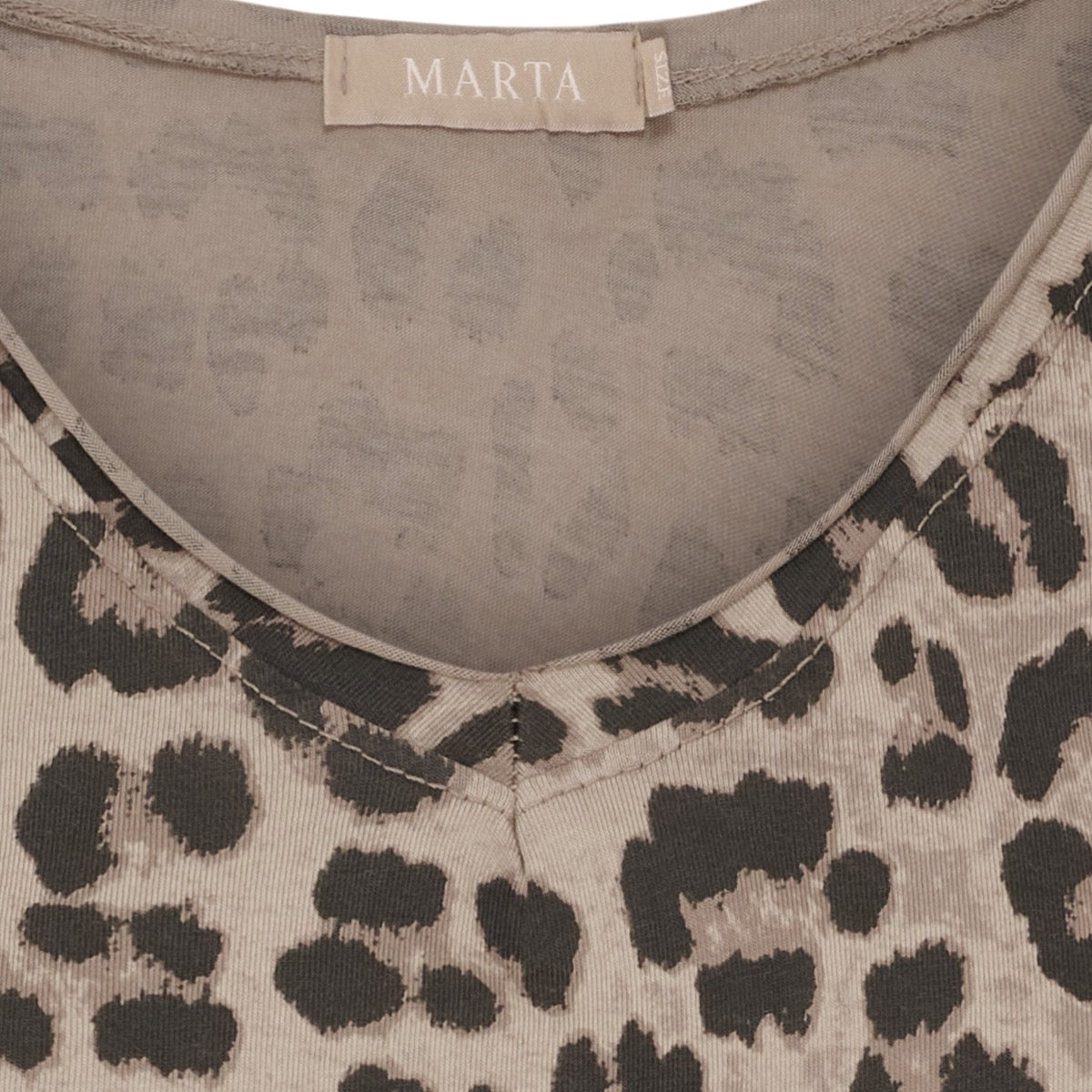 Marta Du Chateau Harper T-shirt Leo Beige