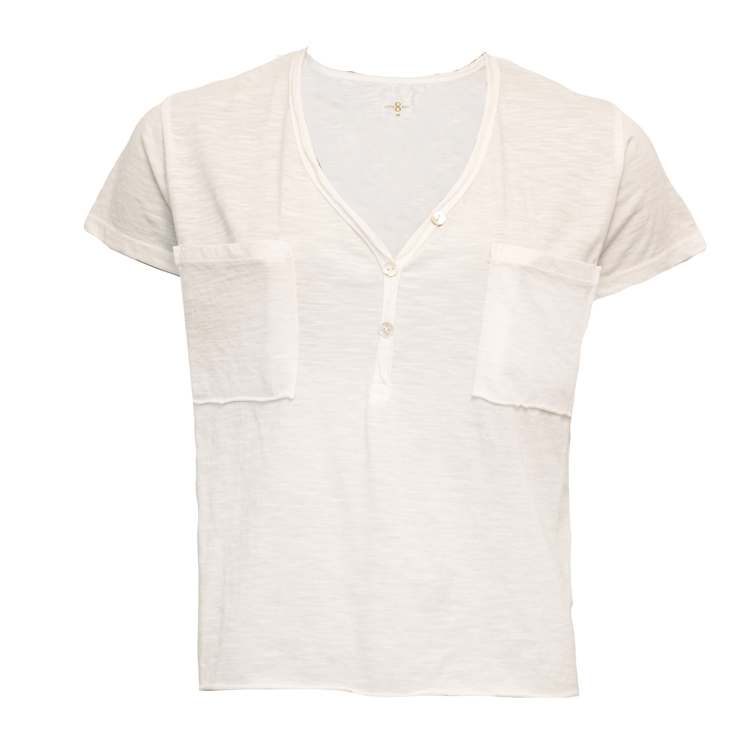 CostaMani Pocket T Shirt Hvid