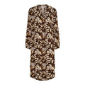 Marta Du Chateau Eugenia Kjole Blomster Leopard Originale Brun