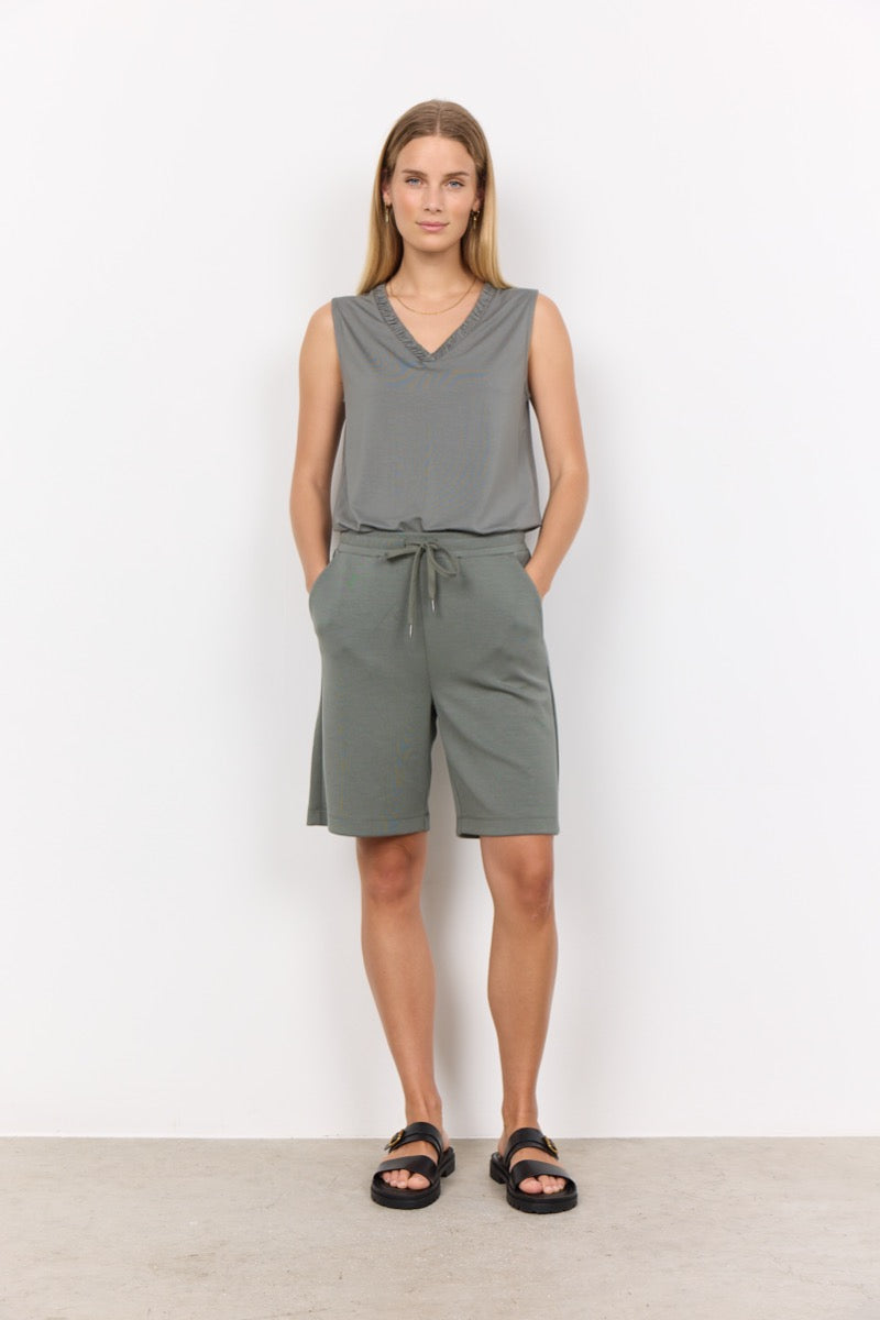 Soyaconcept Banu 78 Shorts Støvet Grøn