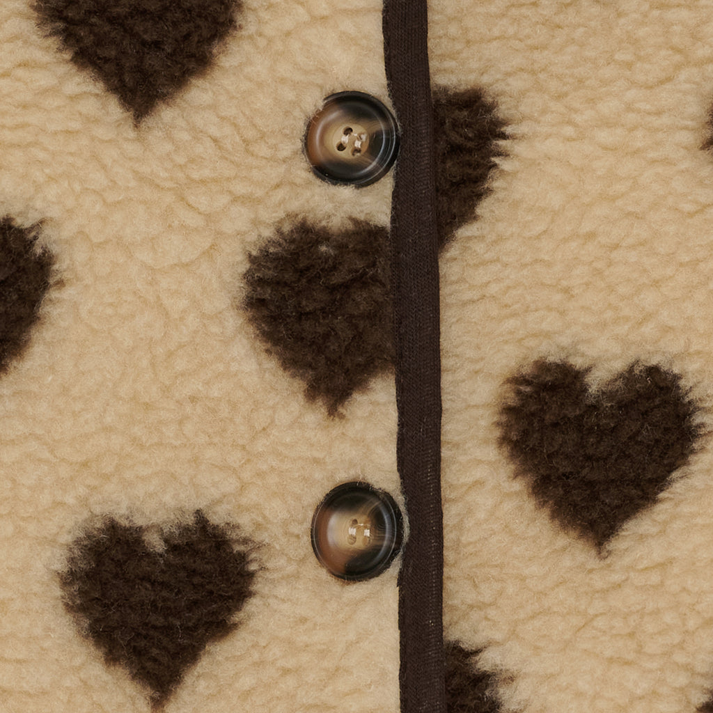 Marta Du Chateau Dahlia Vest Hjerter Caramel Mørk Brun