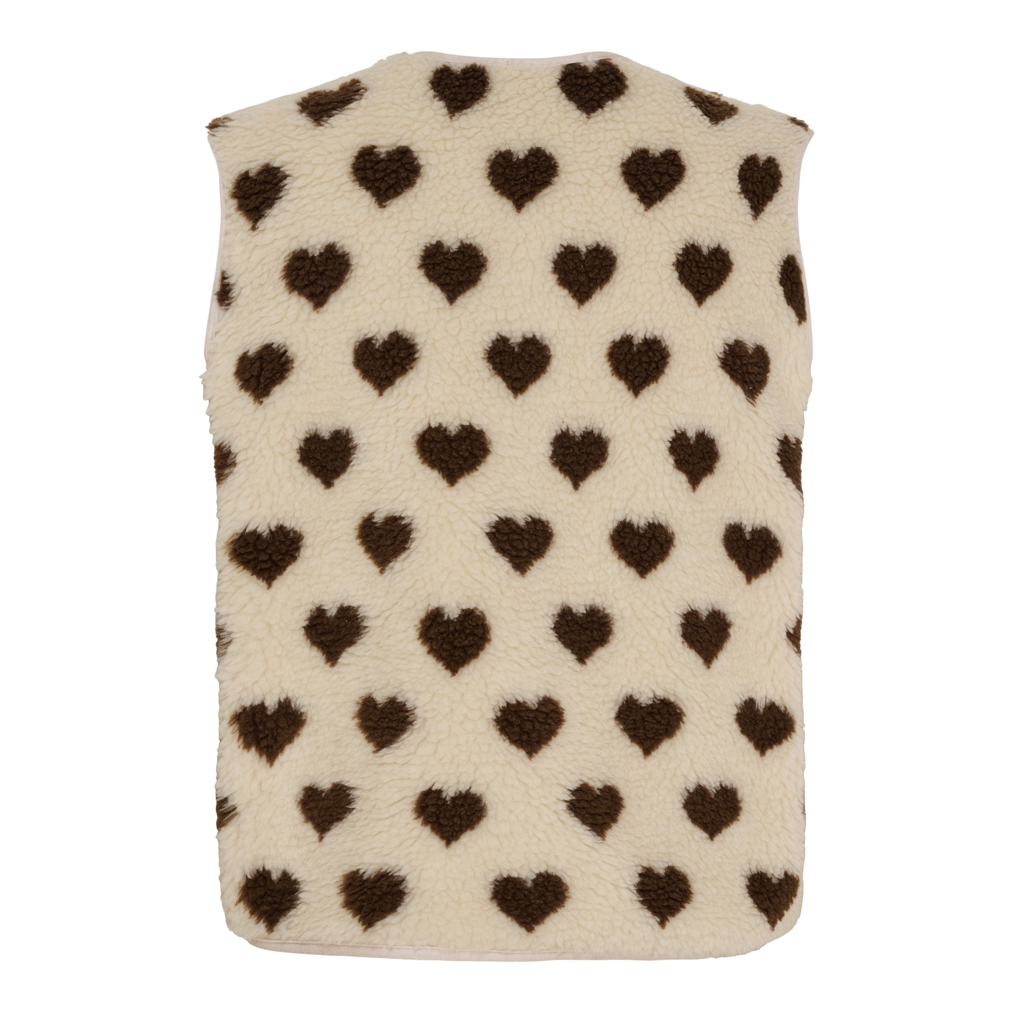Marta Du Chateau Dahlia Vest Hjerter Cream Brun