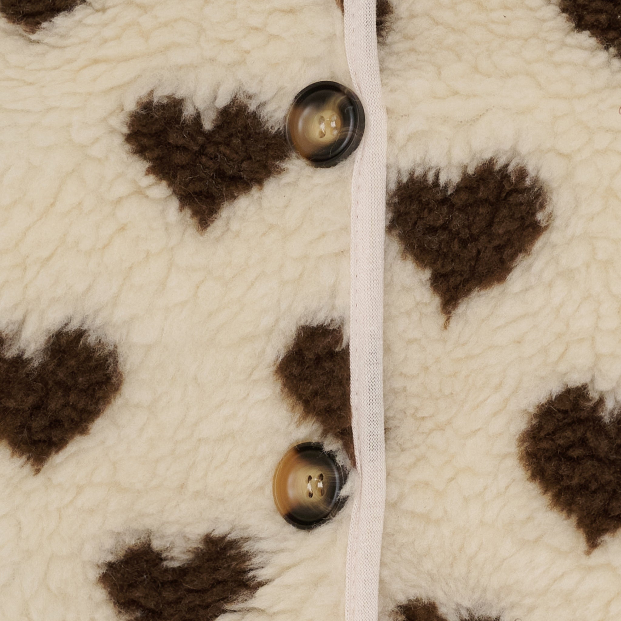 Marta Du Chateau Dahlia Vest Hjerter Cream Brun