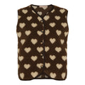 Marta Du Chateau Dahlia Vest Hjerter Mørk Brun Caramel