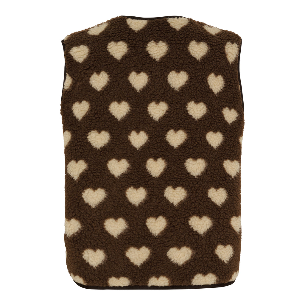 Marta Du Chateau Dahlia Vest Hjerter Brun Caramel