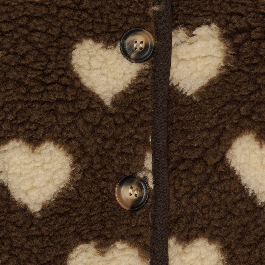 Marta Du Chateau Dahlia Vest Hjerter Brun Caramel