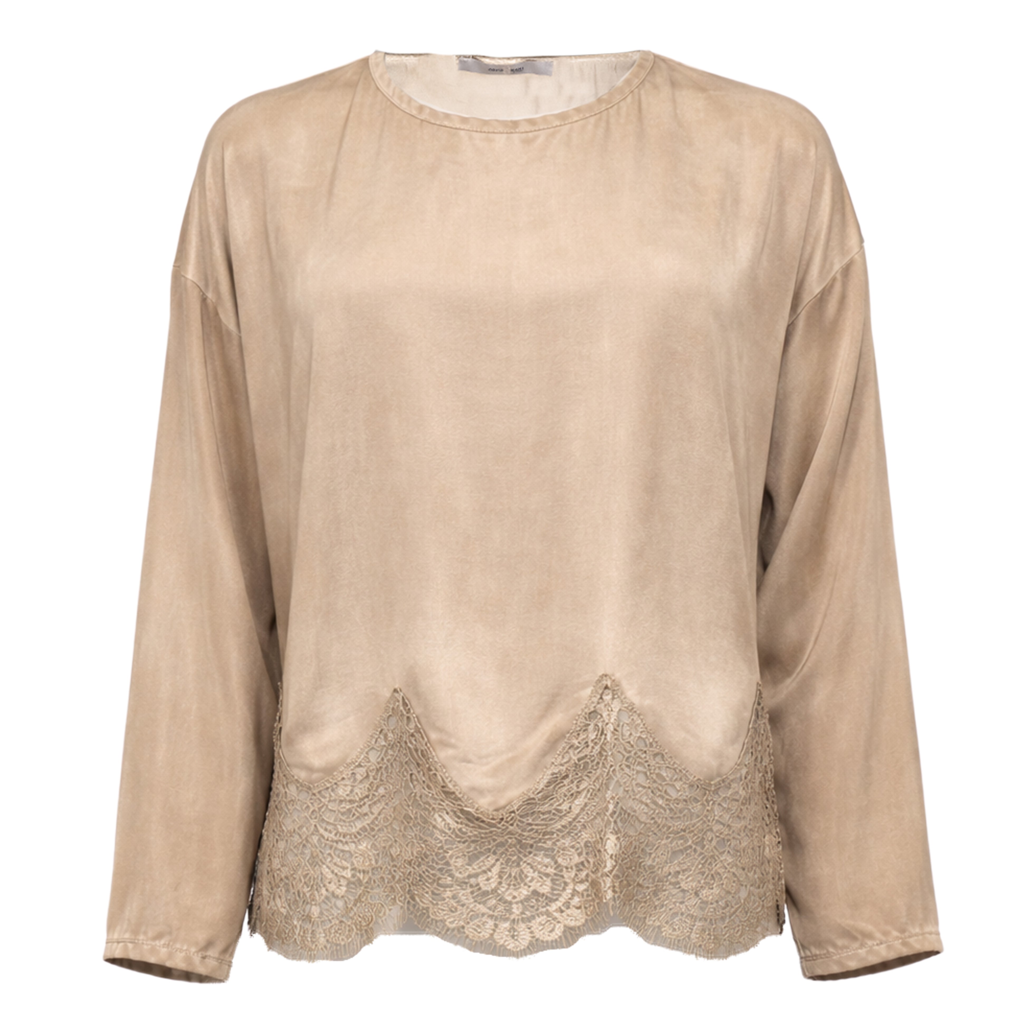 CostaMani Mila Bluse Lace Langærmet Gylden Sand