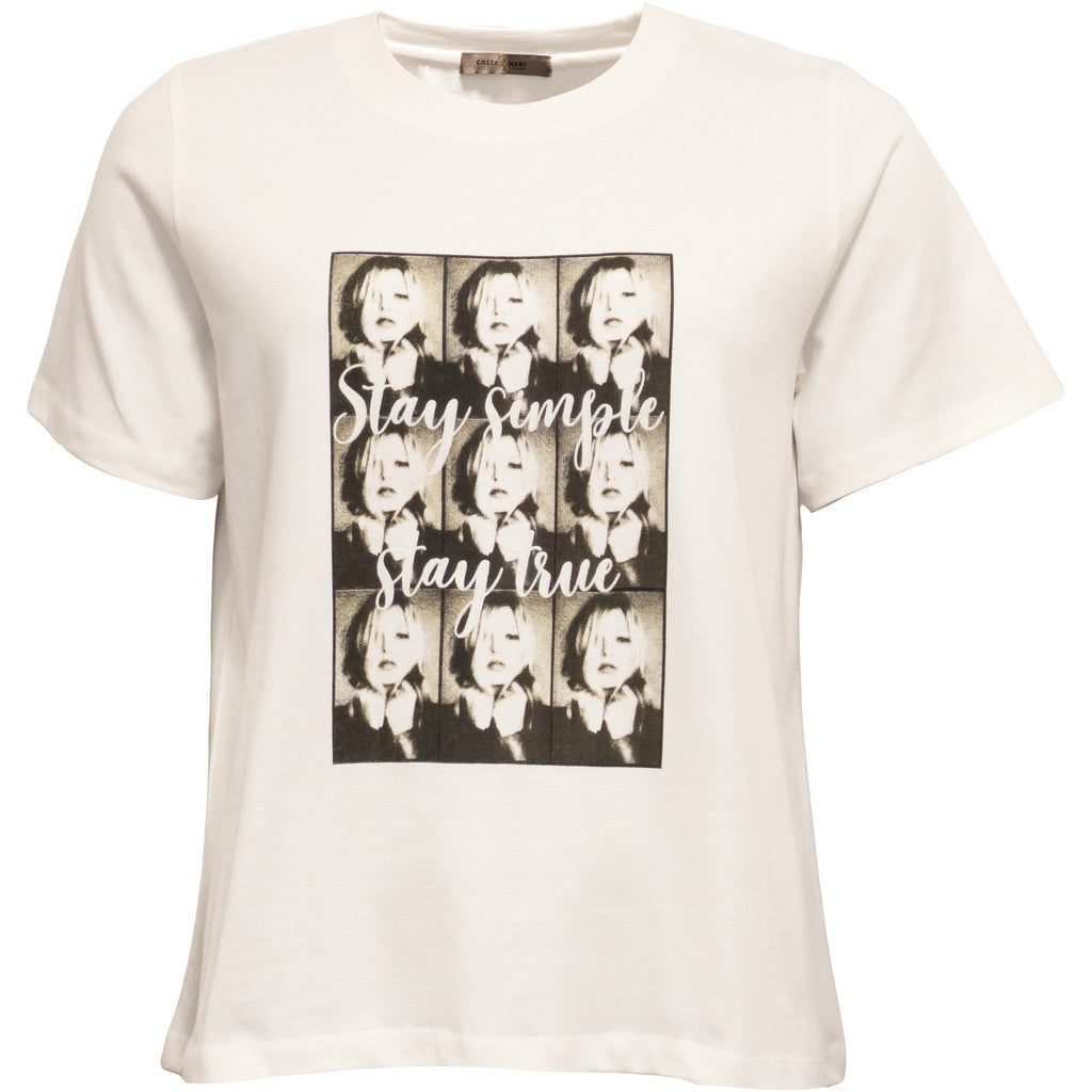 CostaMani Small Faces T-shirt Hvid Sort