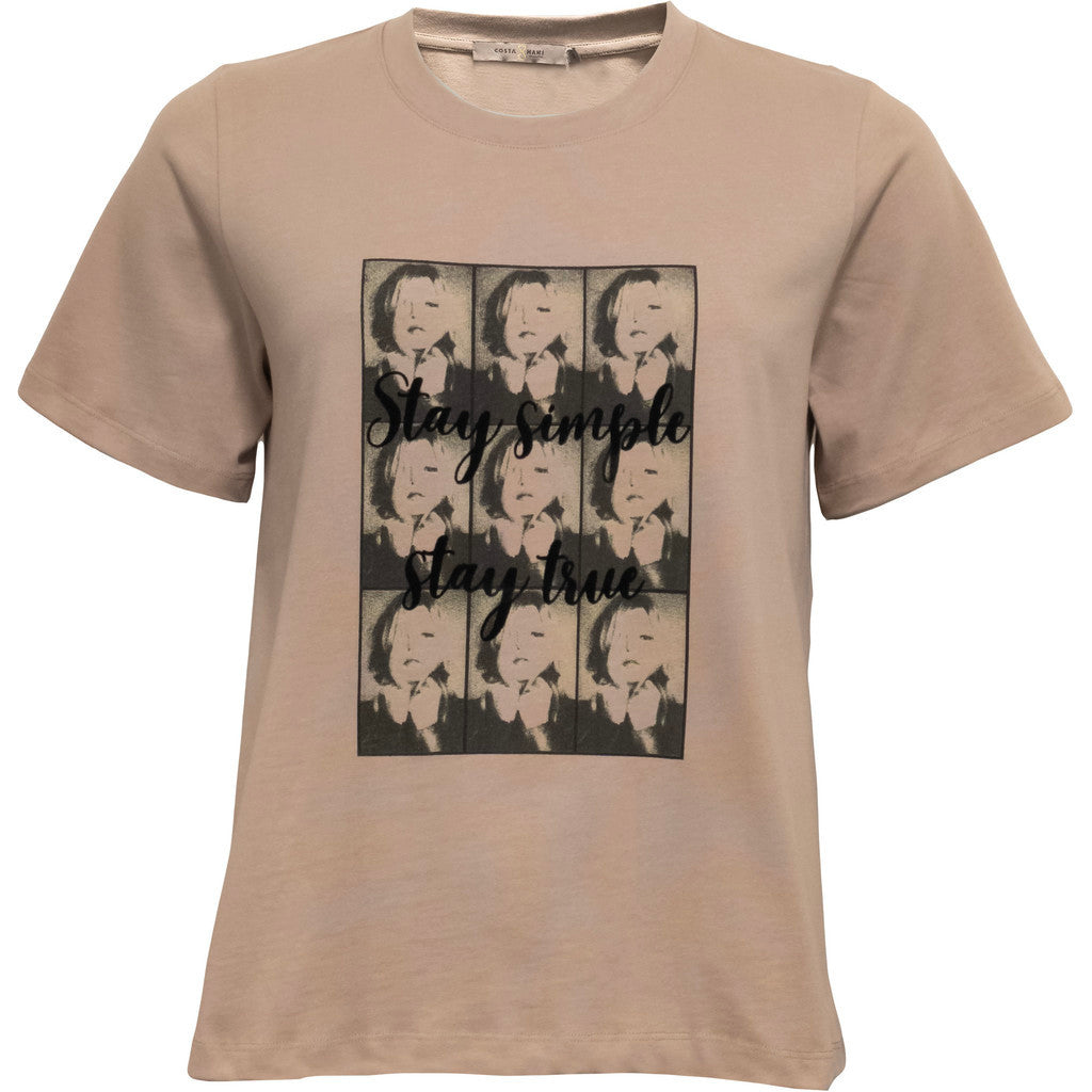 CostaMani Small Faces T-shirt Sand Sort