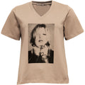 CostaMani Face T-shirt V-Hals Sand Sort