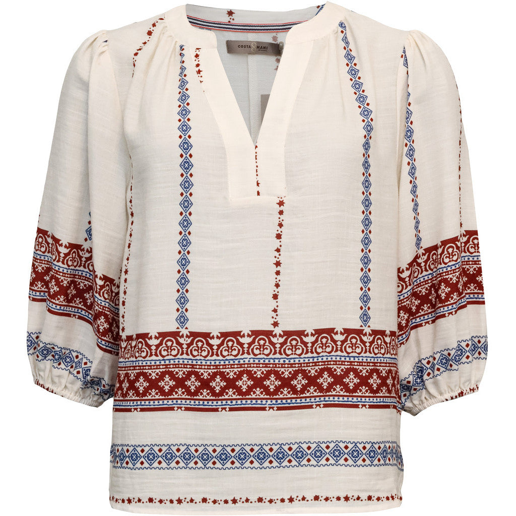 CostaMani Hyacinth Bluse Rød Blå