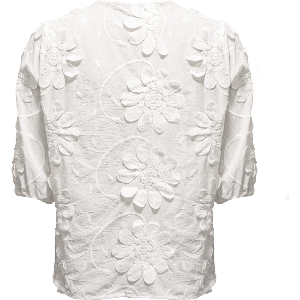 CostaMani Litty Bluse Blomster Hvid