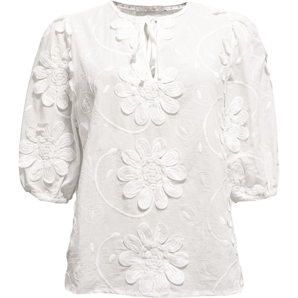 CostaMani Litty Bluse Blomster Hvid