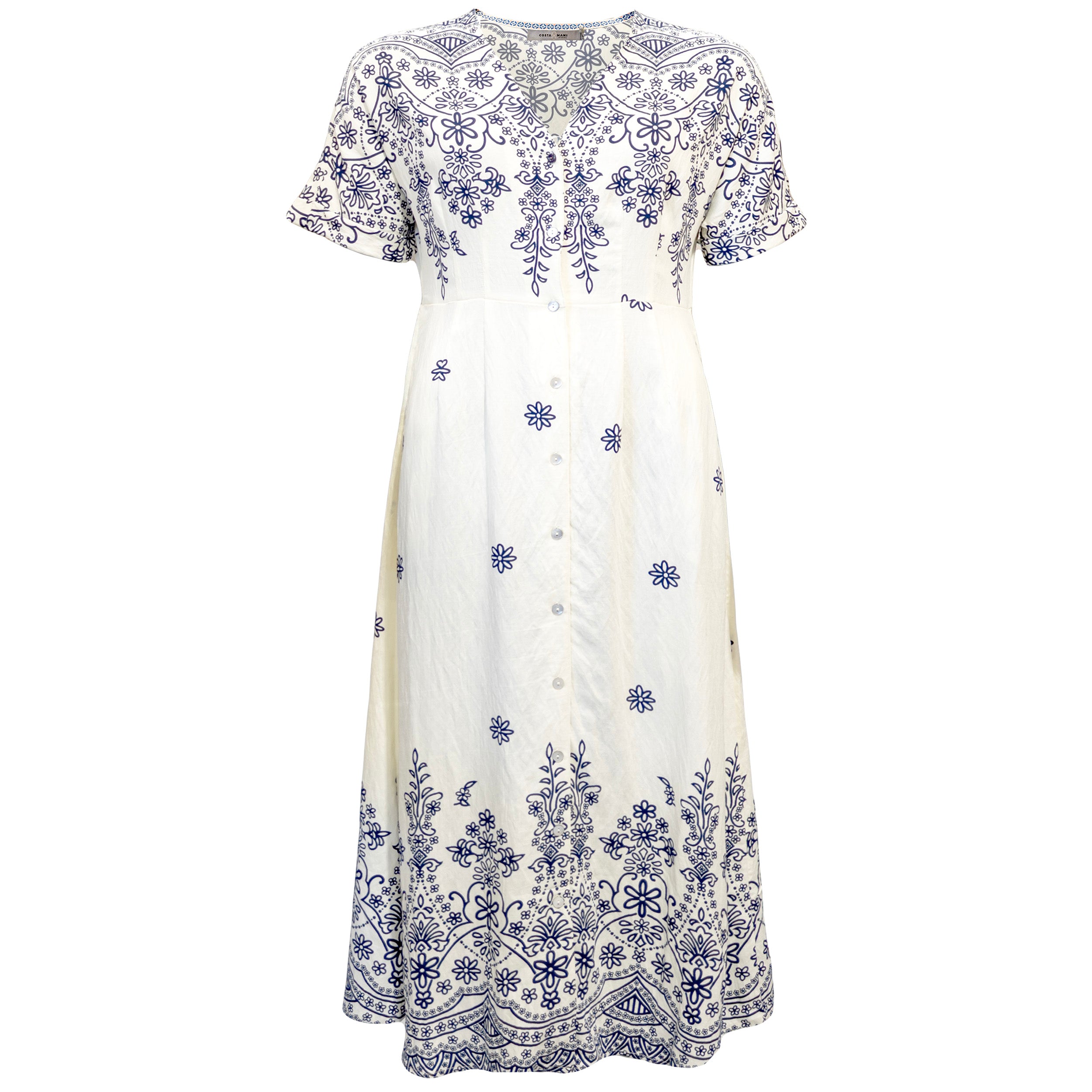 CostaMani Wishi Kort Kjole Blomster Blå