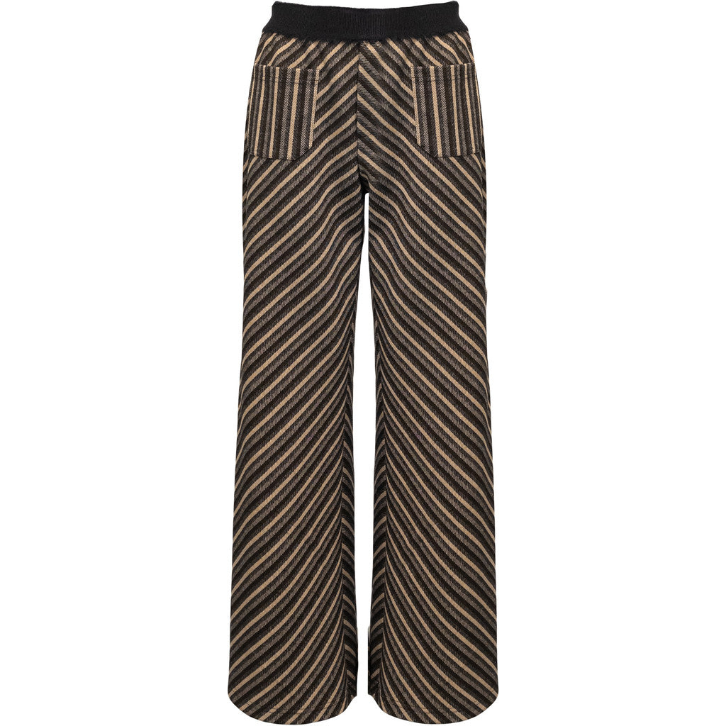 CostaMani Kelly Bukser Stribet Choco Brun