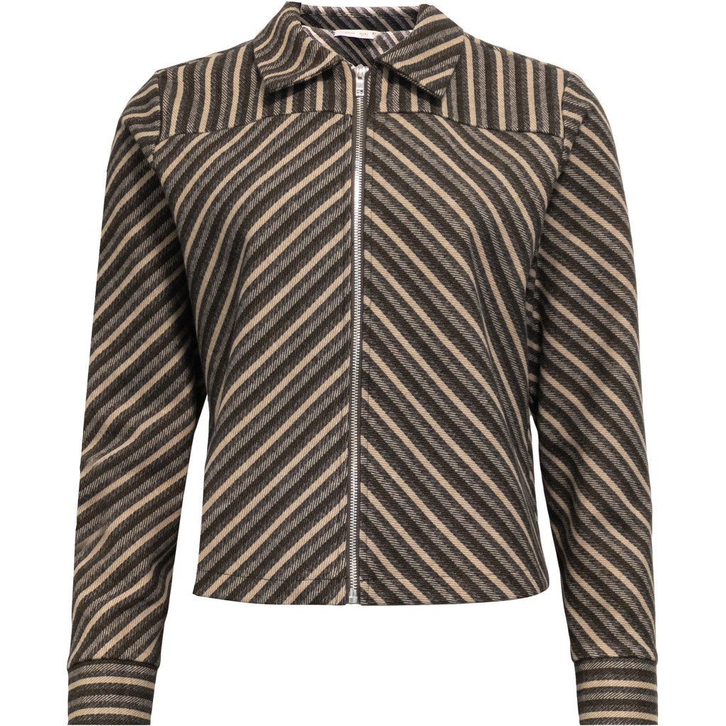 CostaMani Kelly Jakke Stribet Choco Brun