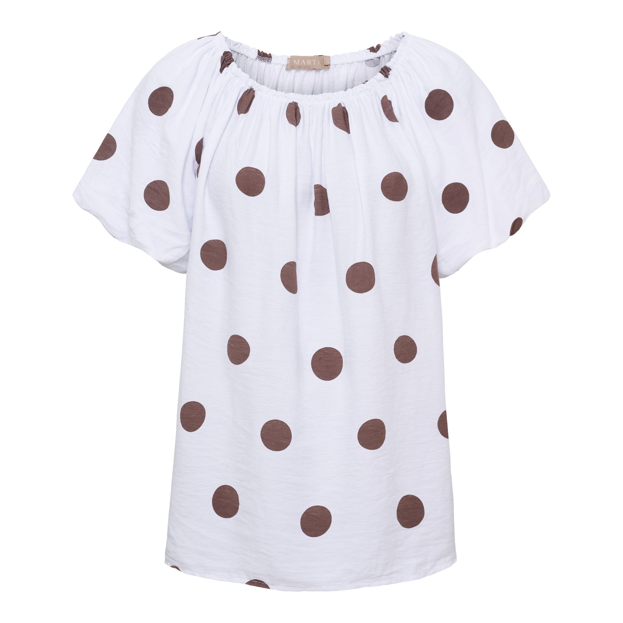 Marta Du Chateau Luciana Top Prikker Hvid