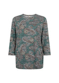 Soyaconcept Galina 33 T shirt Grøn Paisley Print