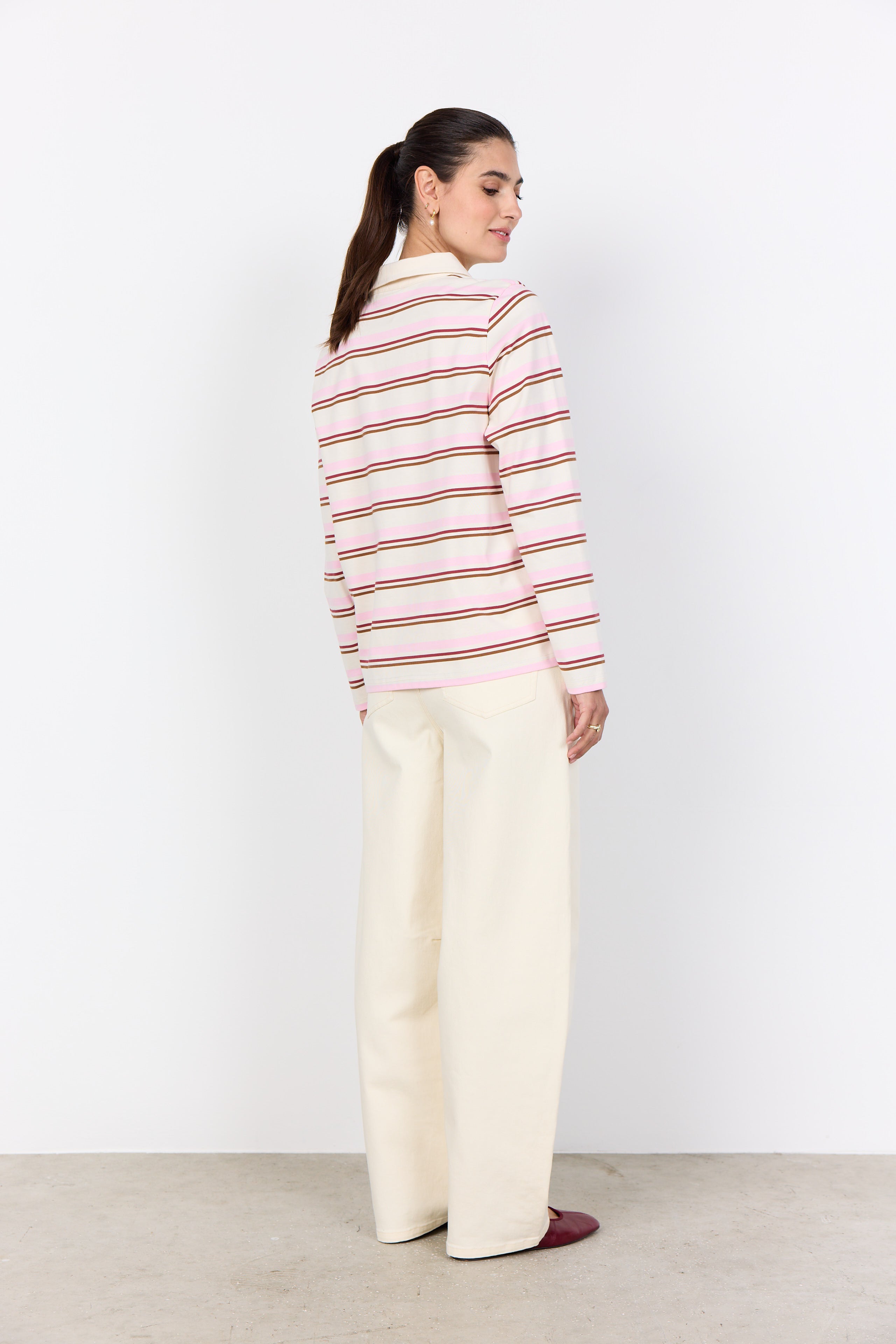 SoyaConcept Base 2 Bluse Stribet Rosa