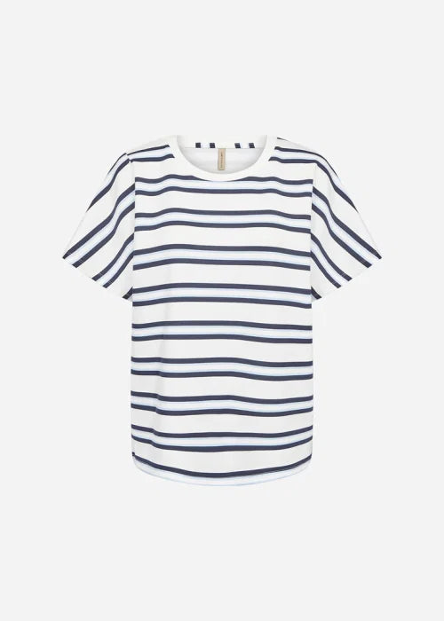 SoyaConcept Barni 50 T Shirt Off White Strib Navy Blå