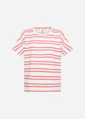 SoyaConcept Barni 50 T Shirt Off White Strib Rød Rosa