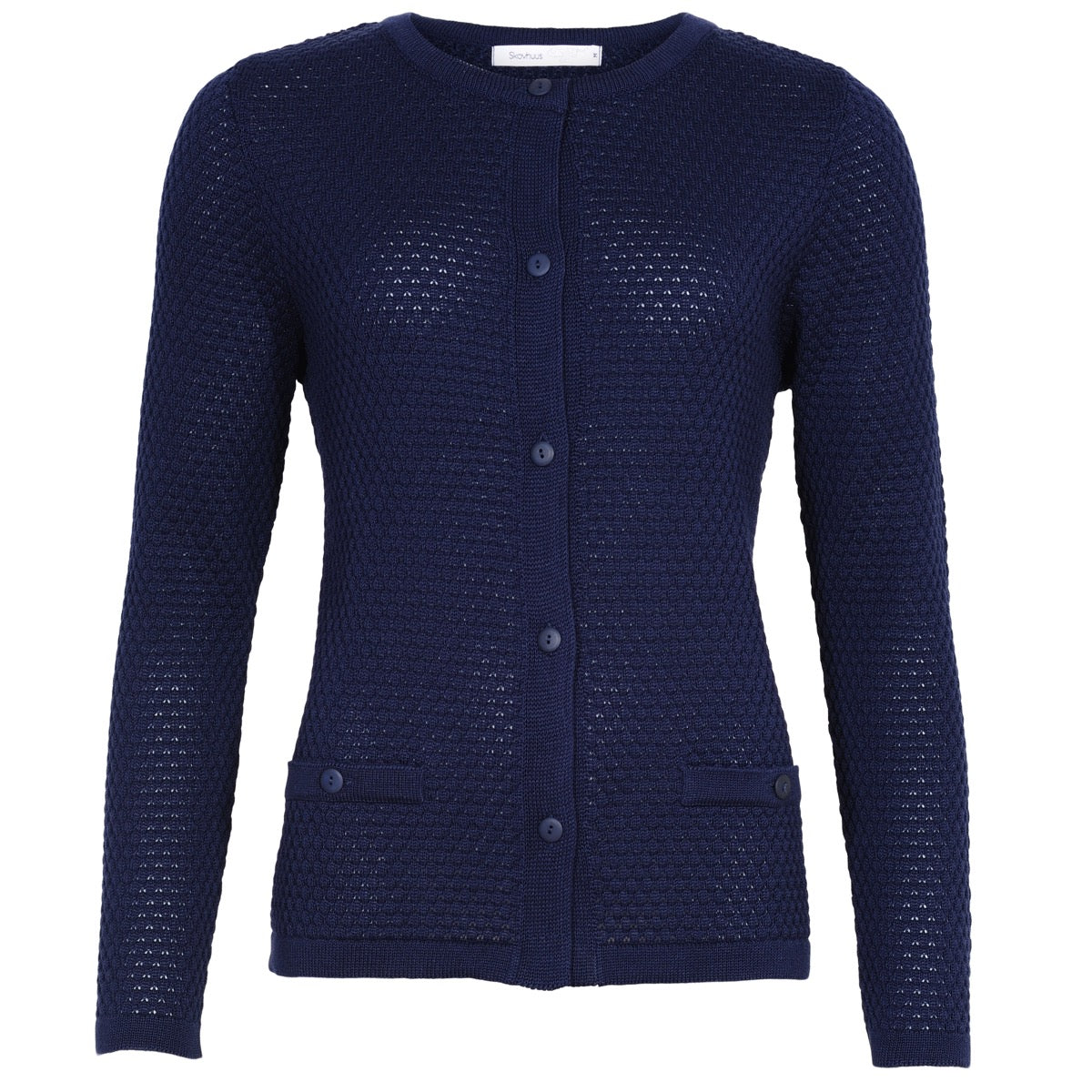 Skovhuus Cardigan Structured Marine Blå