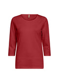 Soyaconcept Pylle T Shirt Mørke Rød