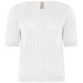 Skovhuus Ribknit O-Neck T-shirt Hvid