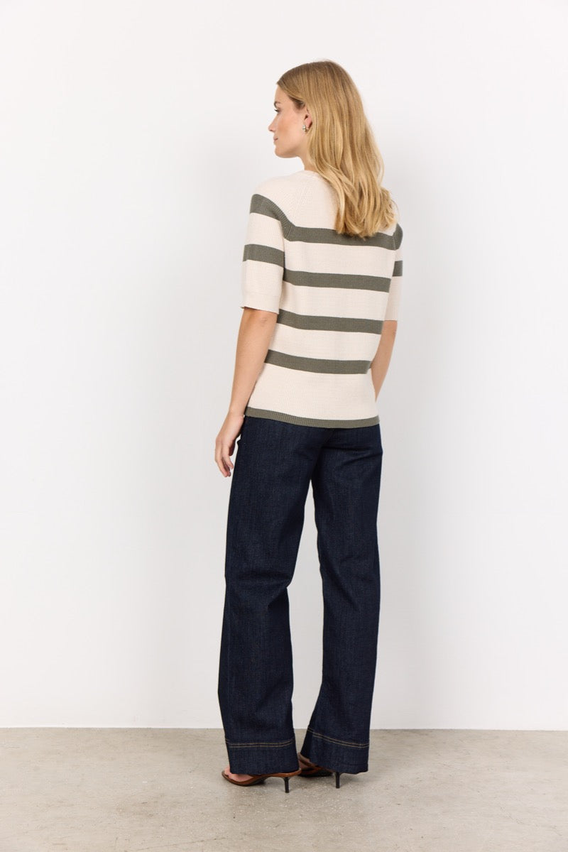 SoyaConcept Kanita Pullover Stribet Milli Beige