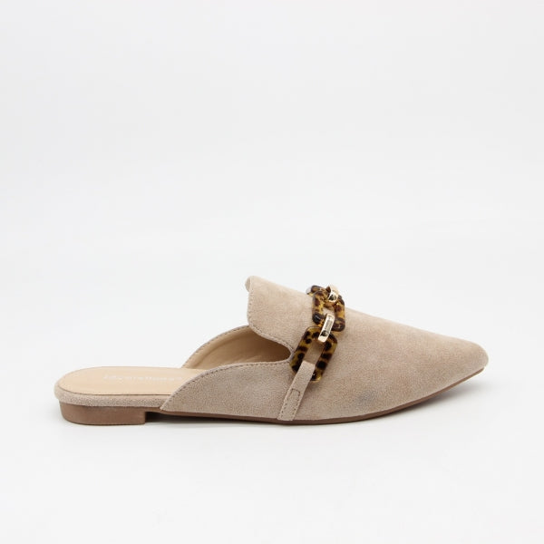 Ideal Shoes Dame Sandal / Slippers 3419, Beige