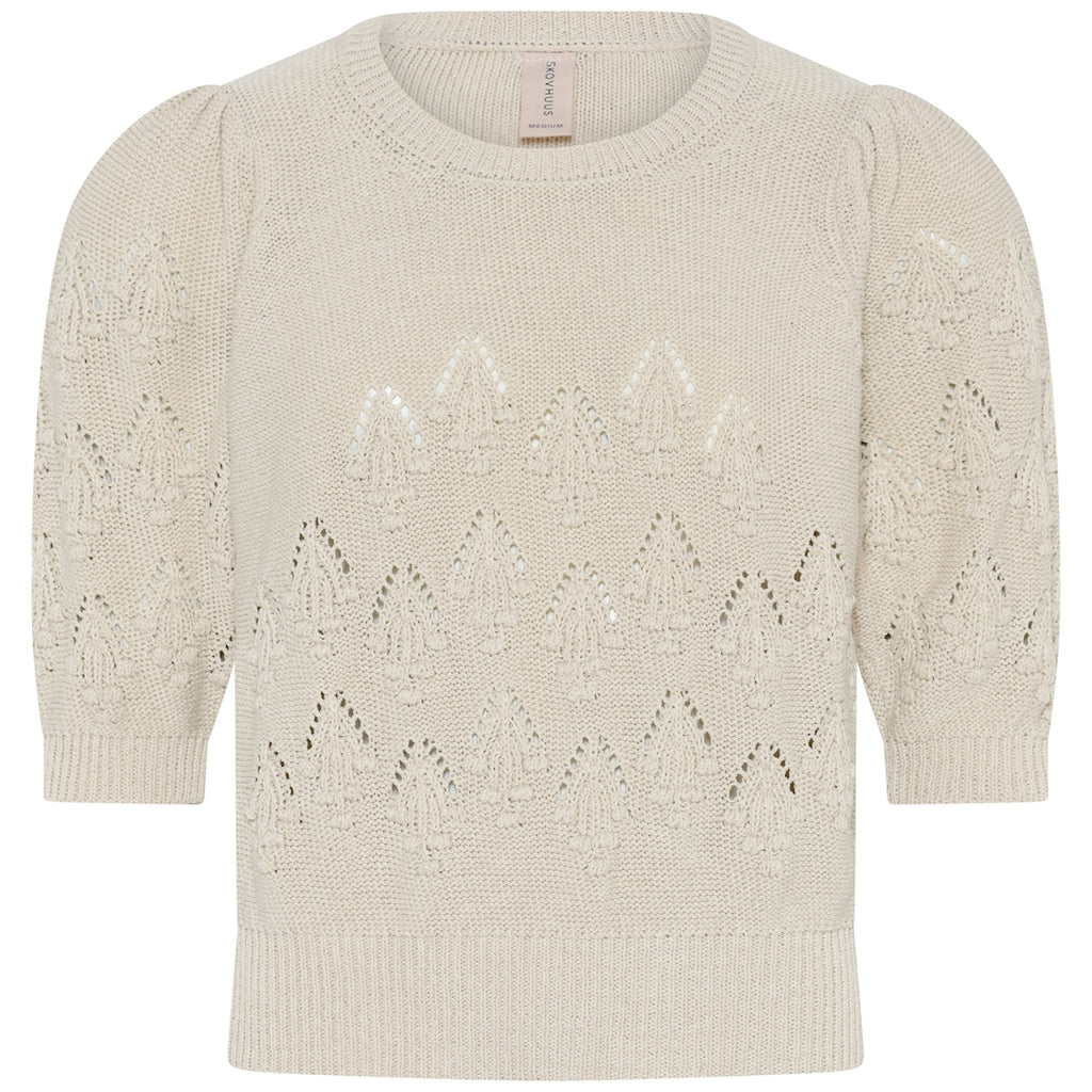 Skovhuus Openwork Pullover Kortærmet Cream