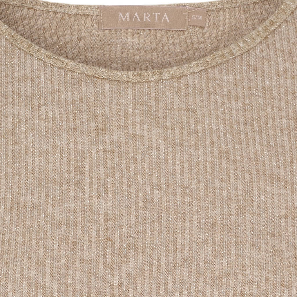 Marta Du Chateau Lunara T-shirt Langærmet Camel Lys Brun