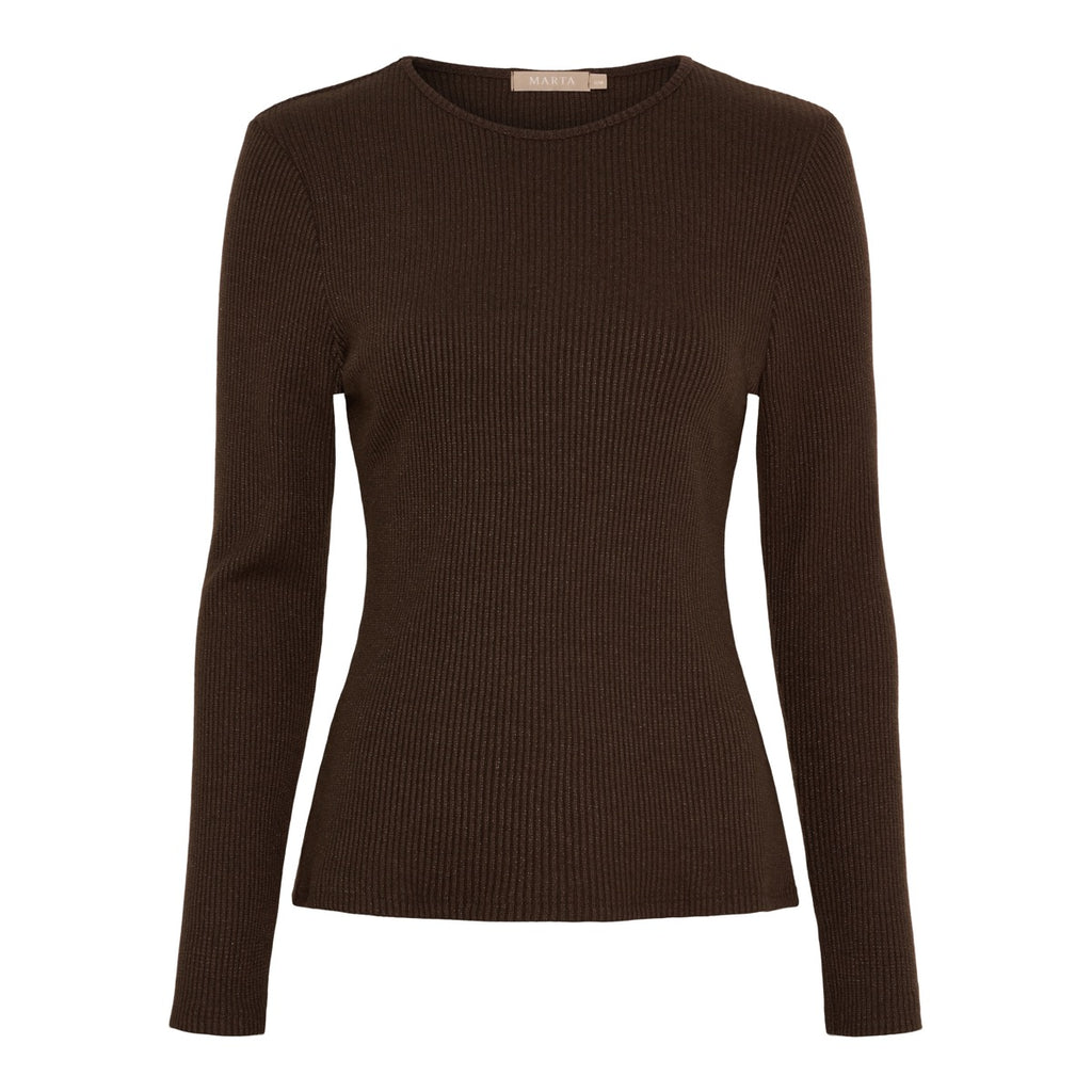 Marta Du Chateau Lunara T-shirt Langærmet Moro Mørk Brun