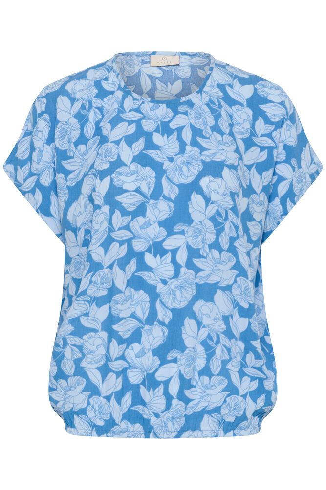 KAFFE Lisa Sine Bluse Blomster Blå