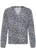 Fransa Amy Bluse Aura Bloom Blå