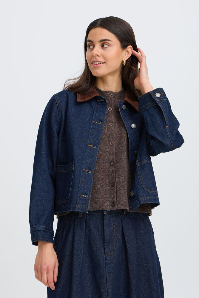 Fransa Leslie Jakke Mørke Blå Denim