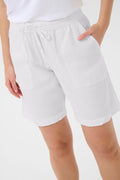 KAFFE Naya Liah Shorts Chalk Hvid
