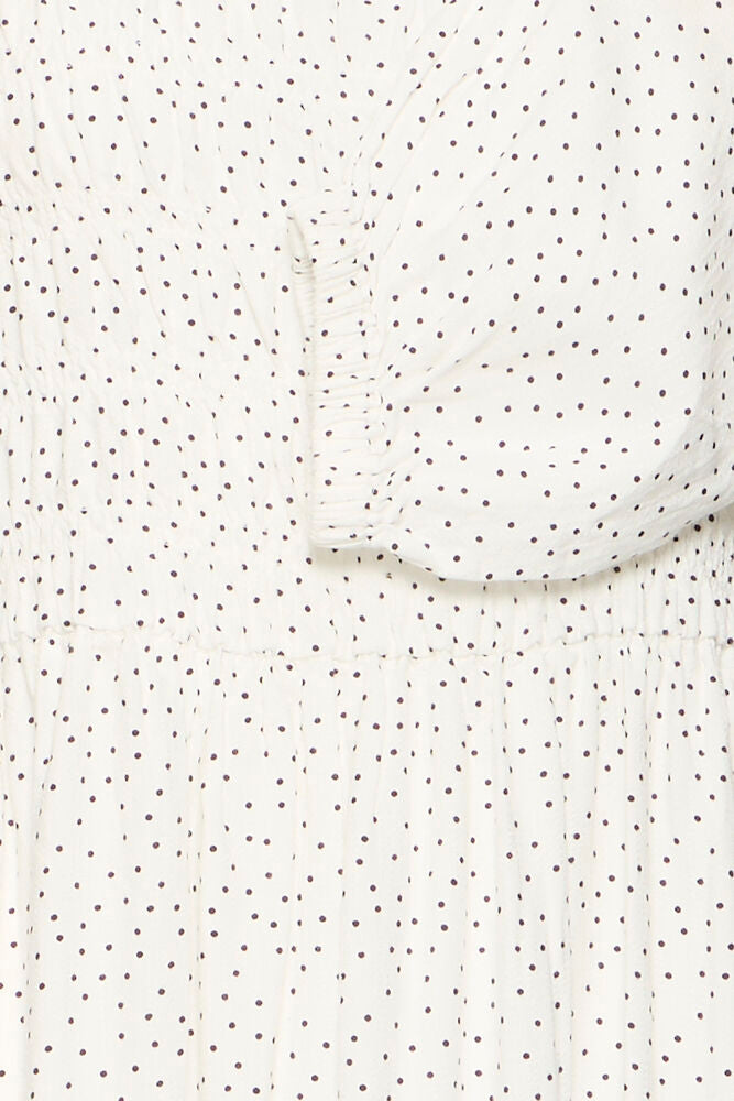 Fransa Laya 2 Kjole Sort Dots Hvid