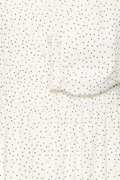 Fransa Laya 2 Kjole Sort Dots Hvid