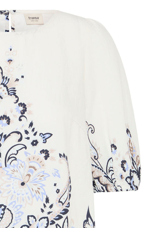 Fransa Adara 4 Bluse Paisley Blå