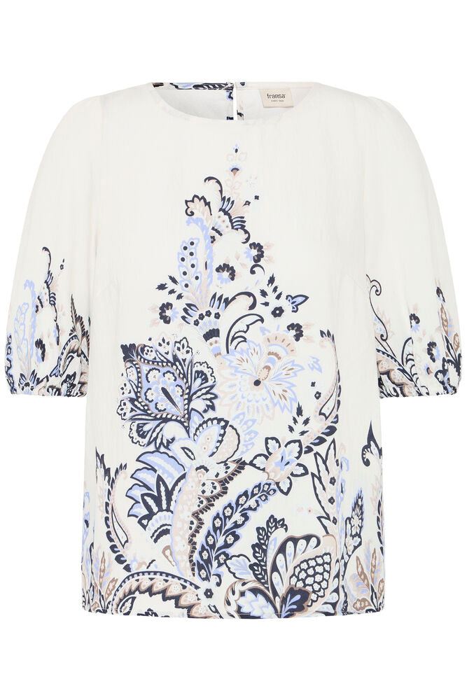 Fransa Adara 4 Bluse Paisley Blå
