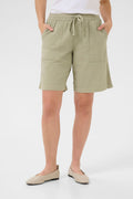 KAFFE Naya Liah Shorts Seagrass Grøn