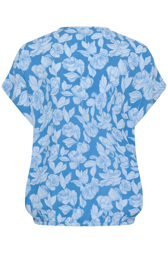 KAFFE Lisa Sine Bluse Blomster Blå