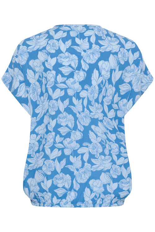 KAFFE Lisa Sine Bluse Blomster Blå