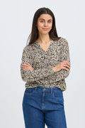 Fransa Amy Bluse Aura Bloom Brun