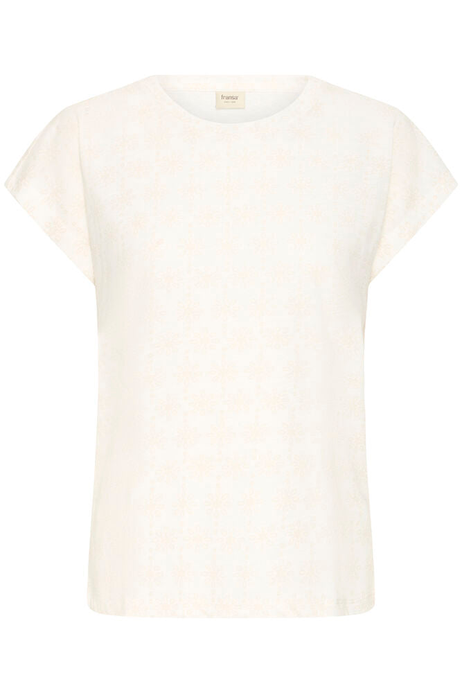 Fransa Sania T Shirt Blanc Art Hvid