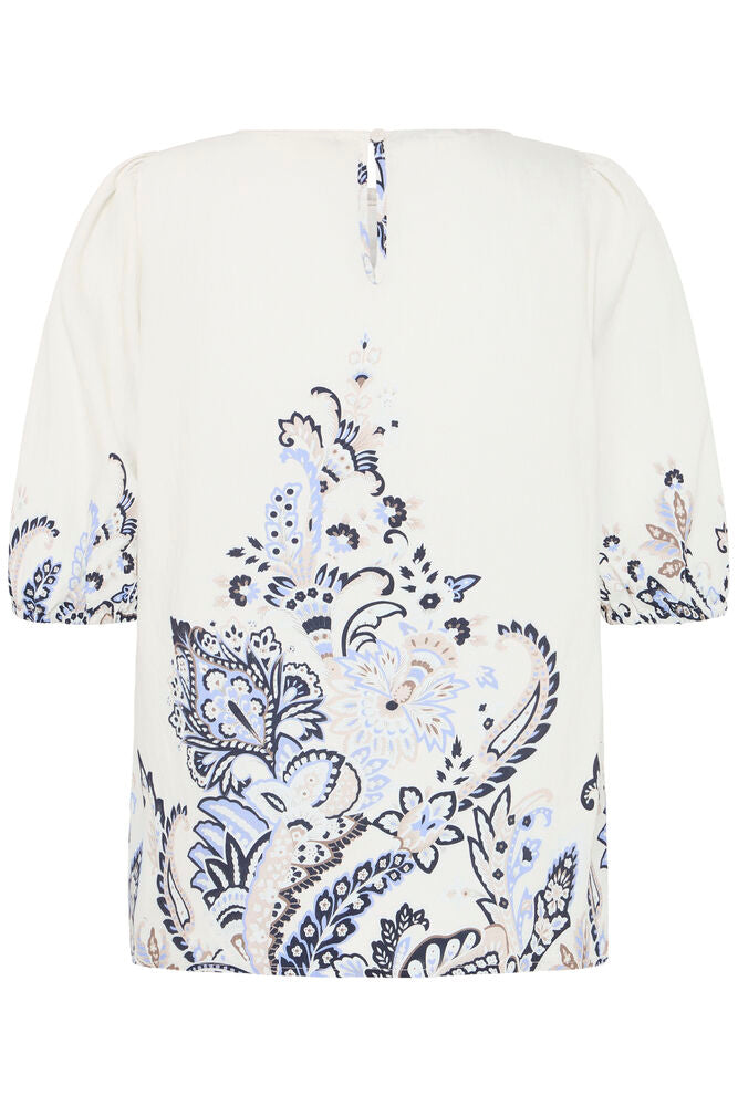Fransa Adara 4 Bluse Paisley Blå