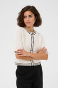 KAFFE Coco Cardigan Strik Chalk Hvid