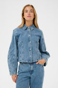 KAFFE Vallis Skjorte Wash Denim Blå